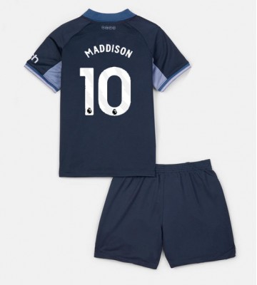 Lacne Dětský Futbalové dres Tottenham Hotspur James Maddison #10 2023-24 Krátky Rukáv - Preč (+ trenírky)